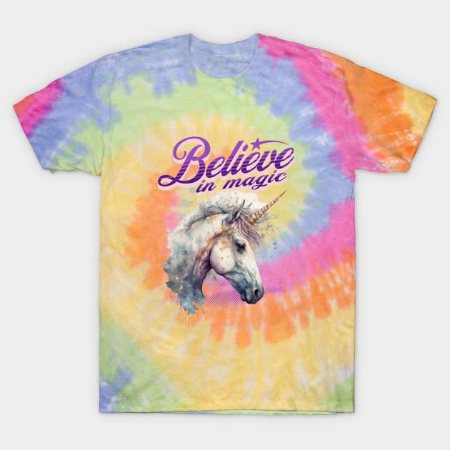 Believe in Magic Unicorns (horse) T-Shirt by PersianFMts